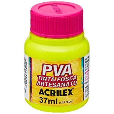 Imagem de Tinta PVA, 37 ml, Amarelo Limão, Caixa com 12 Unidades, Acrilex