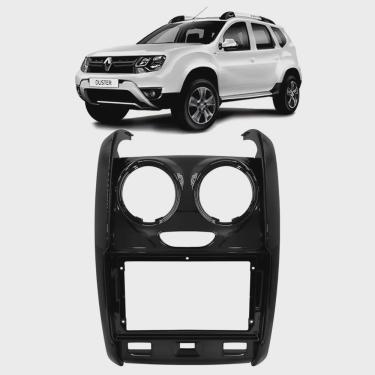 Imagem de Moldura Painel Central Multimidia 9 Polegadas Duster e Oroch 2014 à 2019 Black Piano Som