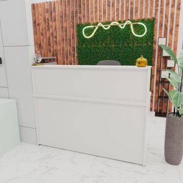 Imagem de Balcão Atendimento Recepção Consultório 140x60cm Com Gaveta