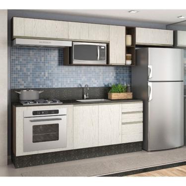 Imagem de Cozinha Completa Modulada Audácia Amêndoa Arezzo Tok Em Mdf 8 Módulos Nicioli