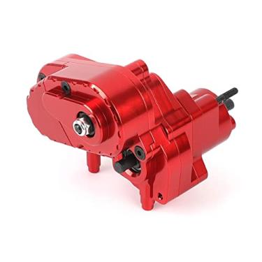 Imagem de RZXYLRC Complete Aluminum Alloy Transmission Case Gearbox for 1/10 RC Crawler Car Axial Capra 1.9 UTB Upgrades (Red)