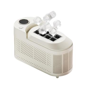 Imagem de Máquina de gelo portátil de 12 V para carro/camping, 8 cubos em 10 minutos, máquina de gelo compacta de bancada, máquina de gelo rápida Pebble(White)