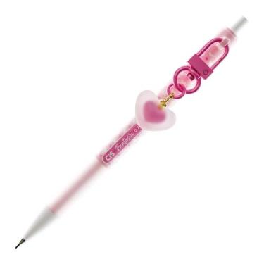 Imagem de Lapiseira Escolar 0.7mm CIS Fantasia - Coração, Rosa Claro, Blister com 1 unidade