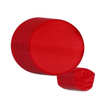 Imagem de Pacote com 10 Ventiladores Redondos de 20 Cm com Estojo, Vermelho