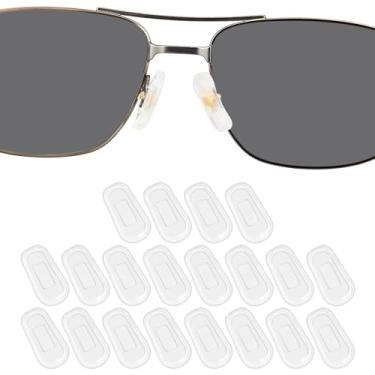 Imagem de DROGO 10 pares de protetores de nariz transparentes para óculos de olho, almofadas de nariz de silicone macio, antiderrapante antiderrapante para a pele