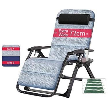 Imagem de ZYHSIJOBAS Cadeira de jardim espreguiçadeira dobrável ajustável reclinável, espreguiçadeira com encosto de cabeça, cadeira reclinável adequada para atividades ao ar livre, pátio, praia, piscina, pátio