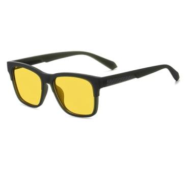 Imagem de VFDHN Óculos de sol masculino Uv400 com visão noturna e armação para dirigir, pescar e festa (visão noturna)