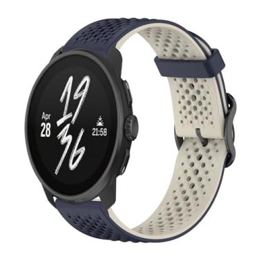 Imagem de Gheper Pulseira de substituição compatível com Suunto Race/Race S/Vertical/9 Peak Pro/9 Peak/5 Peak, acessório para smartwatch, de silicone macio, respirável, 22 mm