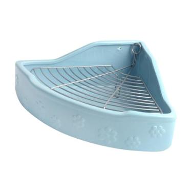 Imagem de Gralara Caixa de areia de Potty para animais pequenos PET PET BAYET CAIN CANTH PAN PAN de areia para hamster de rato Chinchilla Guinea Pig Ferret, Azul