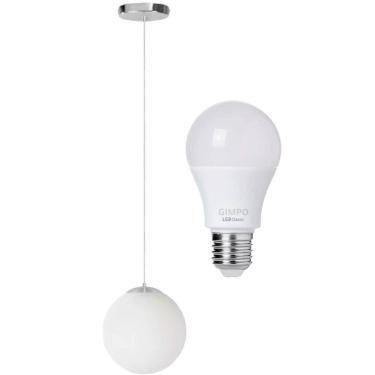 Imagem de Luminária Lustre Pendente 215Cm Jabuticaba Globo Vidro 15Cm