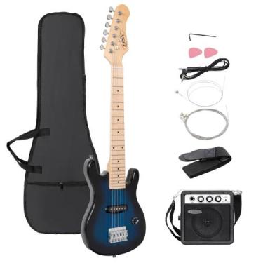 Imagem de Guitarra Elétrica Infantil ZENY 30 Polegadas com Amplificador 5W e Bol