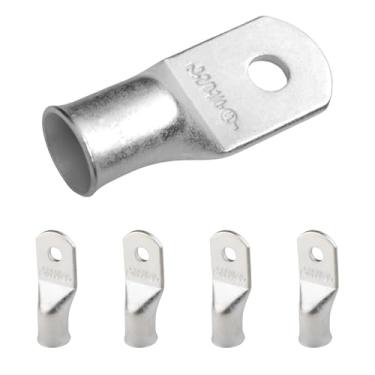 Imagem de Selterm 2/0 AWG 0,63 cm (5 peças) UL Marine Grade Wire Lugs, extremidade do cabo de bateria, ilhós de cobre estanhado, conectores de terminal de anel tubular [B76]