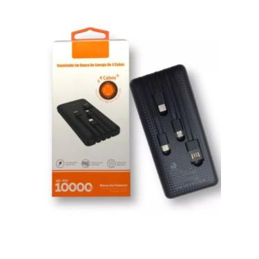 Imagem de Carregador Portátil Power Bank 10000mah 4 Cabos Universal - Peining