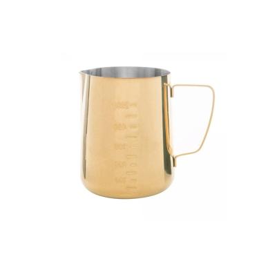 Imagem de Leiteira Chaleira Bule Dourado Inox Medidor Cafeteria 600ml