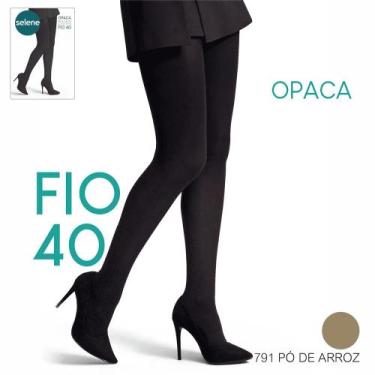 Imagem de Meia Calça Selene Fio 40 Opaca 9650.001, Po de arroz, EG