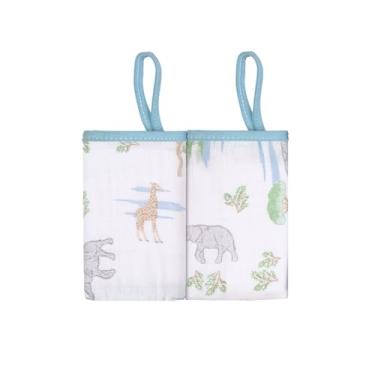 Imagem de Papi Textil Paninho de Boca Soft Papi com Prendedor de Chupeta - 02 unidades, África