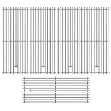 Imagem de Pacote com 5 grelhas de cozinha de 9 mm para peças de substituição de grelha Bull Grill, pacote com 5 grelhas de cozinha para Bull 57569, Bull 57568, para grelhas de 5 queimadores Brahma Lion Premium