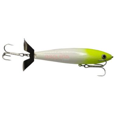Imagem de Isca artificial de madeira com hélice 12cm - BellaPesca, Verde limão