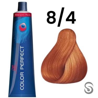 Imagem de Wella Perfect Color 8/4 Louro Claro Avermelhado Vibrant Reds 60ml, UNI