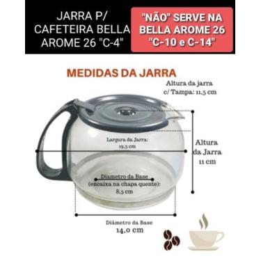 Imagem de Jarra p/ Cafeteira MONDIAL Bella Aroma 26 (NÃO SERVE NA BELLA AROME C-