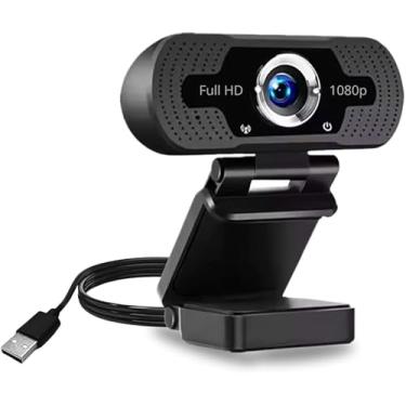 Imagem de WebCam Full HD 1080p com Microfone Home Office Videoconferências Cor (Preto) - Premium
