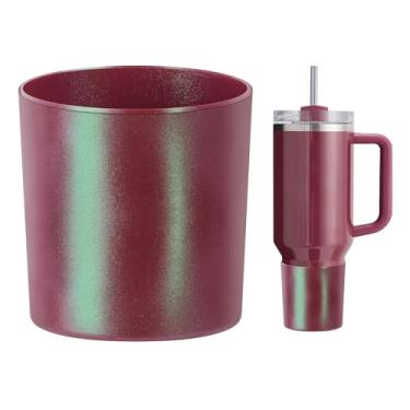 Imagem de WUQID Bota de silicone Chameleon Higher, compatível com Stanley Quencher H2.0 1,134 g 850,5 g 567 g e IceFlow Flip 850,5 g 567 g, reduz amassados garrafa de água capa antiderrapante