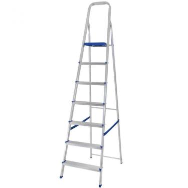 Imagem de Escada De Alumínio 7 Degraus Com Fita De Segurança Mor
