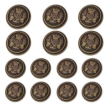 Imagem de MASONEE Conjunto De 14 Botões Blazer Metal Dourado - 23 Mm E 18 Para Ternos Masculinos, Casacos Esportivos, Jaquetas Uniformes