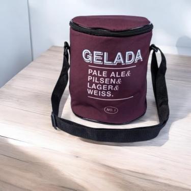 Imagem de Bolsa Térmica Cooler com Alça Cervejas Revestida 9,5L Vermelha