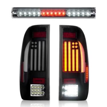 Imagem de Kit de luz traseira + 3ª luz de freio adequado para Ford F150 1997-2003, para F150 Heritage 2004, lanternas traseiras e luz de parada de alta montagem, lente fumê