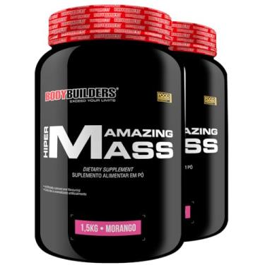 Imagem de Kit 2x Hipercalórico Amazing Mass 1,5kg - Bodybuilders (Médio, Morango)