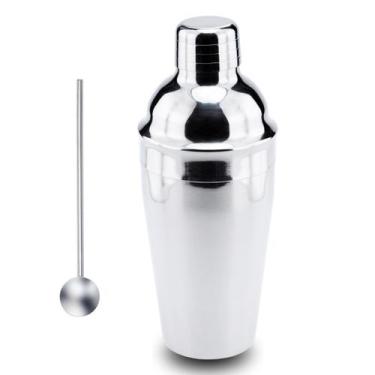 Imagem de Kit Coqueteleira e Colher Canudo 20cm Aço Inox Weck