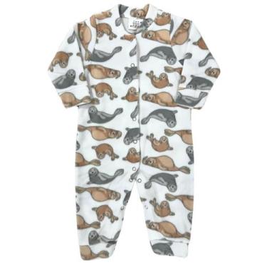 Imagem de Macacão Soft Estampado Pettenati Com Botão Bebê Inverno - Fofotinhos, 