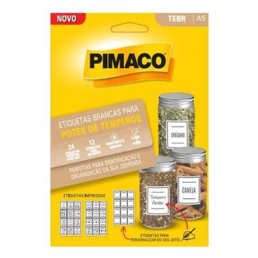 Imagem de Etiqueta Adesiva para Pote de Tempero 36 Unidades - Pimaco - Tendtudo