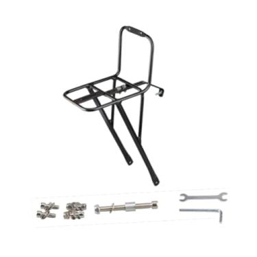 Imagem de YIJU Suporte para bagageiro dianteiro de bicicleta, suporte para bagagem, acessórios, cesto de carga, para garfo dianteiro de bicicleta para ciclismo de