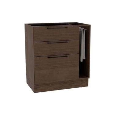 Imagem de Balcão de Cozinha Amsterdam PH 3139 c/ 3 Gavetas 1 Toalheiro e Divisor de Talheres s/ Tampo 80cm Avela - Herval