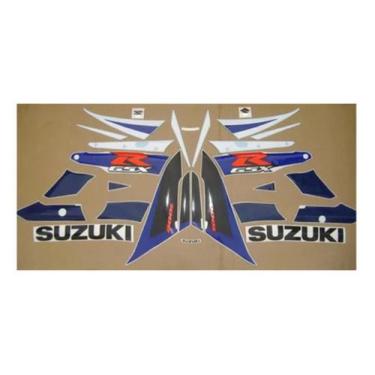 Imagem de Kit Completo Adesivos Gsxr Azul E Branca 10004Ab - Spts