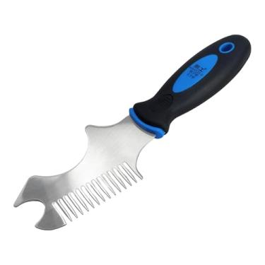 Imagem de Ioensy Pente para pincel, ferramenta de limpeza de rolo e pincel ergonômico para manutenção de pincéis e rolos de alta resistência, fácil de usar, 8,86"