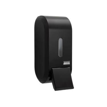 Imagem de Saboneteira 400ml Dispenser Push Plástico ABS Resistente Visor Frontal Trava Chave Economia Espaço Design Moderno Banheiros Lavabos Escritórios Clínicas Consultórios Academias