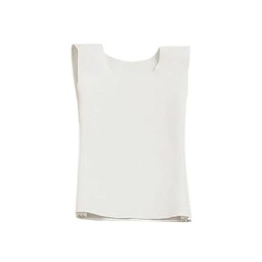 Imagem de Milageto Roupas de bonecos de ação 1/6, acessórios para fantasias de bonecas, regata, casual, moda feminina, roupas em miniatura para mulheres de 12", Branco