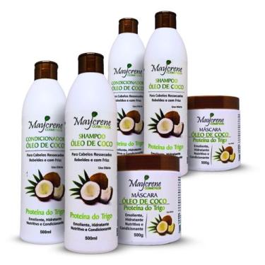 Imagem de 2 Kit Óleo De Coco Maycrene (2 Shamp + 2 Cond + 2 Másc )