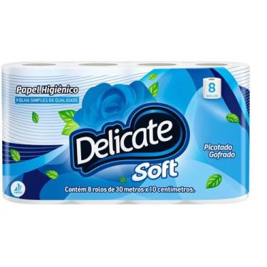 Imagem de Papel Higiênico Delicate Soft 30mts Com 8 Rolos