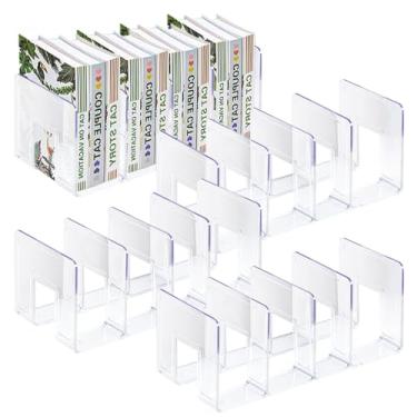 Imagem de FHDUSRYO 4 peças de acrílico transparente classificador de arquivos de mesa, organizador de arquivos de mesa, 4 seções, divisória de embreagem, suporte de pasta de arquivos, bolsa organizadora de