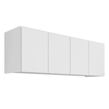 Imagem de Armário Aéreo Multiuso Lavanderia 118cm Monna Branco Z34    - Mpozenato