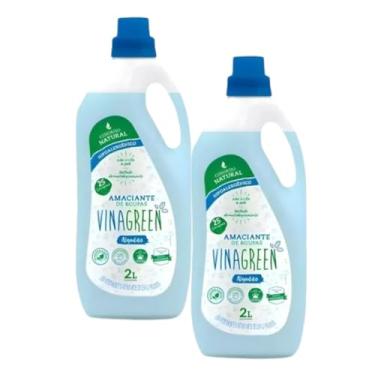 Imagem de Kit 2 Amaciante 2L Vegetal Vinagre Natural Roupas Delicadas Bebê Máquina Manual Odor Algodão Sustentável Sem Corantes 25 Lavagens Hipoalergênico Álcool (Algodão)