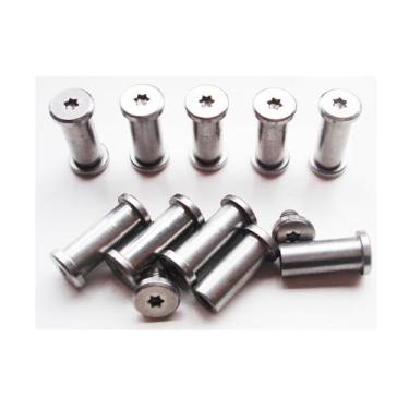 Imagem de HAISDA Parafusos de pino de pivô com cabo de faca dobrável, canivetes de bolso, escalas, parafusos Corby, prendedores, rebites de eixo de faca EDC, pacote com 10 conjuntos