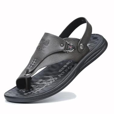 Imagem de Chinelos De Praia Confortáveis, Sandálias Rasas Masculinas Ajustáveis ​​para Correção De Joanete Com Suporte Para O Arco, Sapatos Rasos Elegantes, Respiráveis Dos Pés, Para Hálux Valgo(Gray,43 EU)