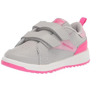 Imagem de Reebok Tênis infantil unissex Weebok Low, Cinza puro/lilás infundido/rosa orgulhoso, 17