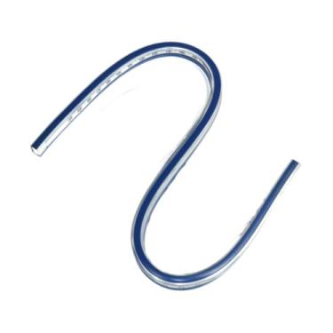 Imagem de Gralara Régua Curva Flexível para Projetos de Engenharia Gráfica, Ferramenta de Desenho Dobrável, 75cm