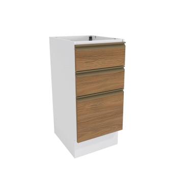 Imagem de Balcão 3 Gavetas Kappesberg Celeste 100% Mdf Branco-nogueira 40cm
